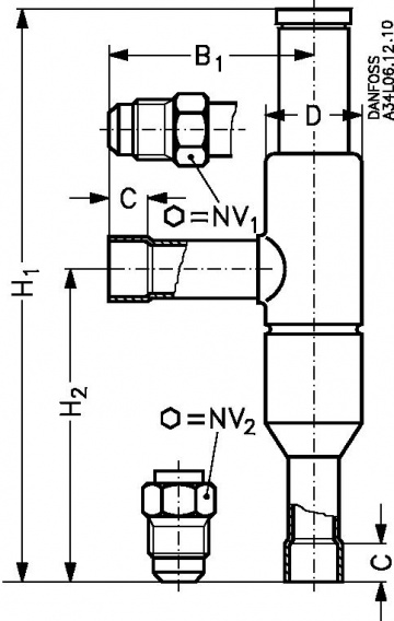 Regulator de presiune carter Danfoss